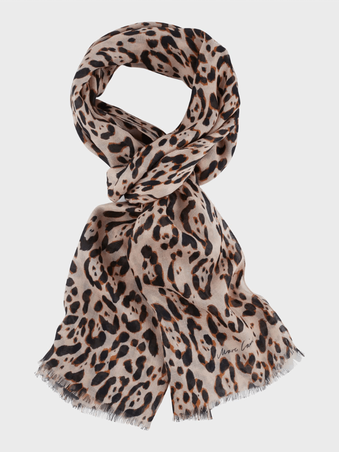 Marc Cain Collections Accessories One Size / 209 Marc Cain Collections Animal Print Silk Blend Scarf TC B4.07 Z17 COL 209 izzi-of-baslow