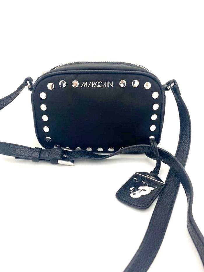 Marc Cain Collections Accessories One Size Marc Cain Black Silver Studded Cross Body Bag KB TI.19 W14 izzi-of-baslow