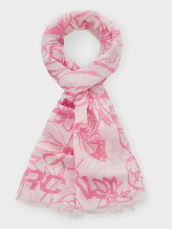 Marc Cain Collections Accessories One Size Marc Cain Collections Pink Butterfly Scarf SC B4.07 Z19 COL 252 izzi-of-baslow
