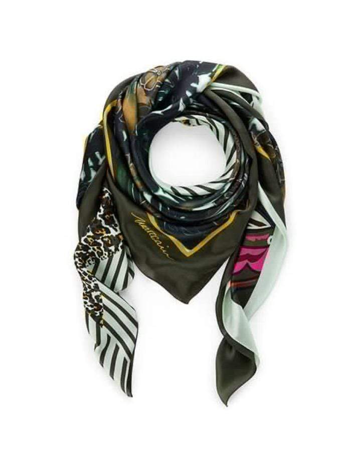 Marc Cain Collections Accessories One Size Marc Cain Collections Silk Multi Printed Scarf QC B1.08 Z15 583 izzi-of-baslow
