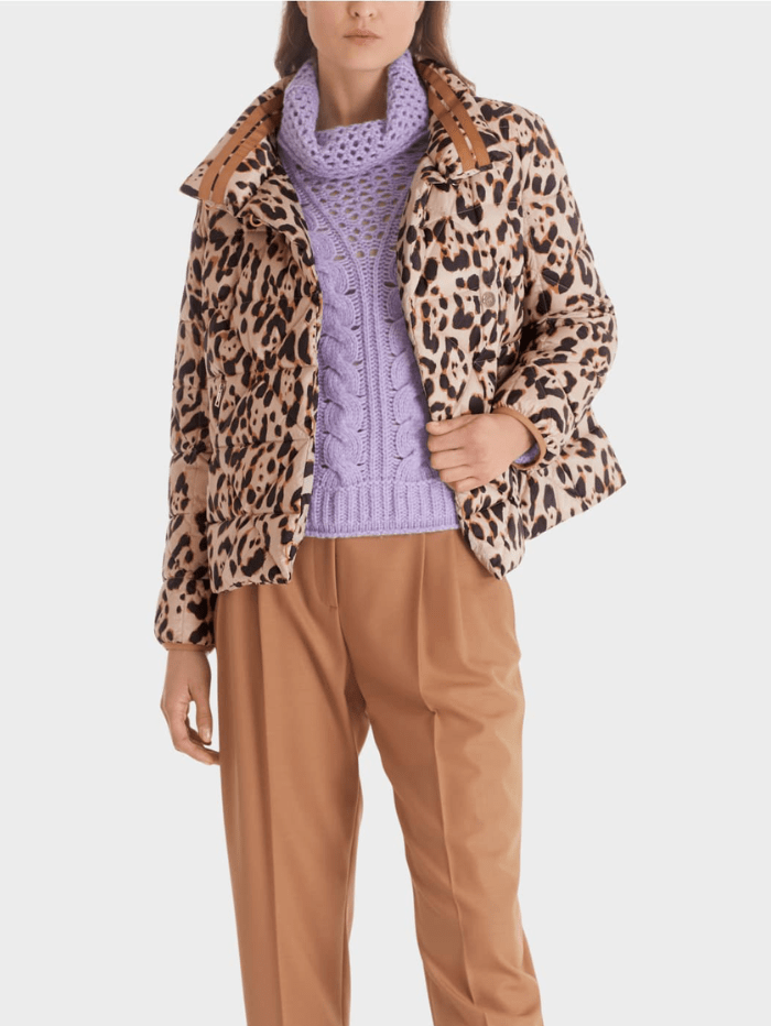 Marc Cain Collections Coats and Jackets Marc Cain Collections Animal Print Quilted Down Jacket TC 12.04 W76 COL 209 izzi-of-baslow