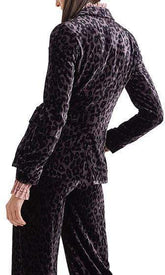 Marc Cain Collections Coats and Jackets Marc Cain Collections Blazer in Leopard Velvet 295 PC 34.17 W58 izzi-of-baslow