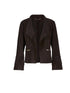 Marc Cain Collections Coats and Jackets Marc Cain Collections Chocolate Brown Suede Jacket QC 31.32 L08 694 izzi-of-baslow
