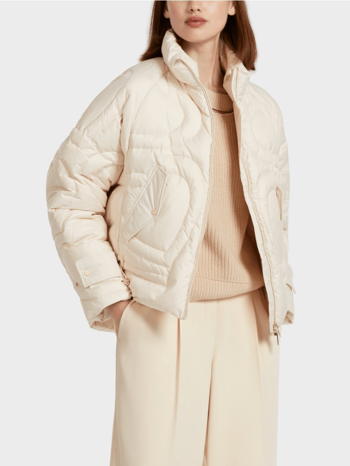 Marc Cain Collections Coats and Jackets Marc Cain Collections Cream Puffer Coat UC 12.01 W55 COL 131 izzi-of-baslow