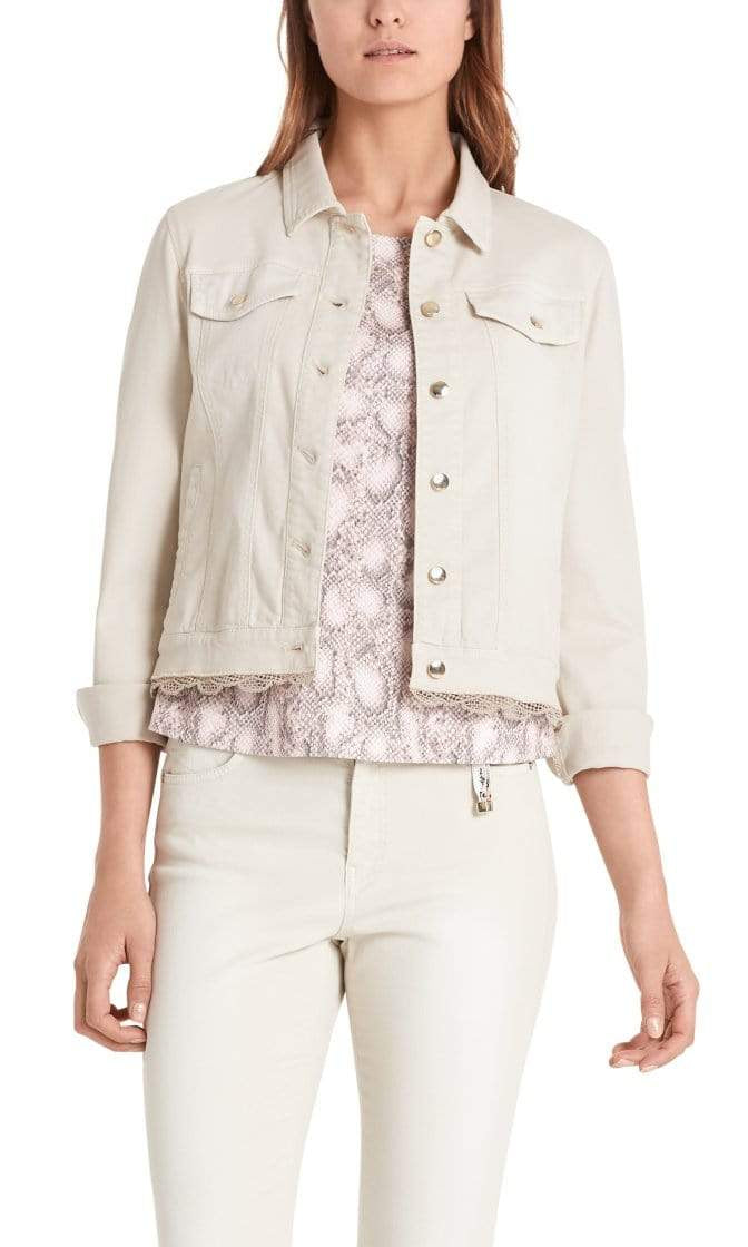 Denim jackets with lace trim hot sale