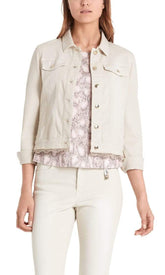 Marc Cain Collections Coats and Jackets Marc Cain Collections Denim Jacket with Lace Trim PC 31.23 D09 izzi-of-baslow