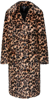 Marc Cain Collections Coats and Jackets Marc Cain Collections Faux Fur Animal Print Coat MC 11.08 W93 izzi-of-baslow