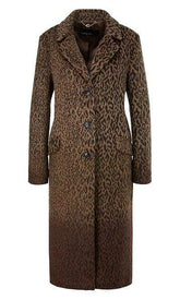 Marc Cain Collections Coats and Jackets Marc Cain Collections Fluffy Leopard Coat PC 11.15 W28 izzi-of-baslow
