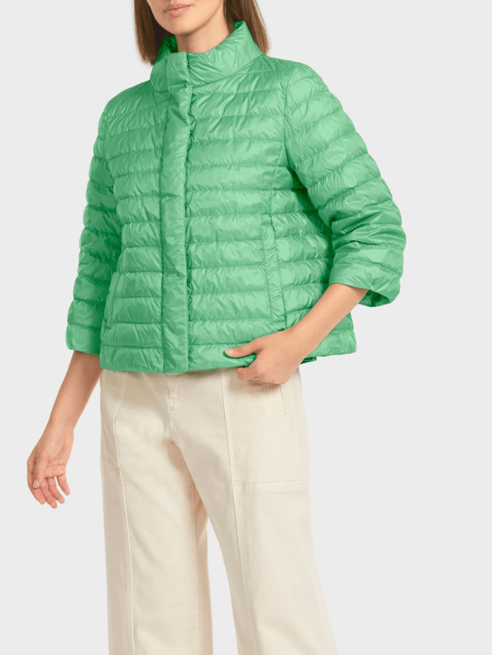 Marc Cain Collections Coats and Jackets Marc Cain Collections Green Quilted Coat UC 12.07 W31 COL 540 izzi-of-baslow