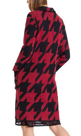 Marc Cain Collections Coats and Jackets Marc Cain Collections Knitted Houndstooth Coat PC 11.11 M17 izzi-of-baslow