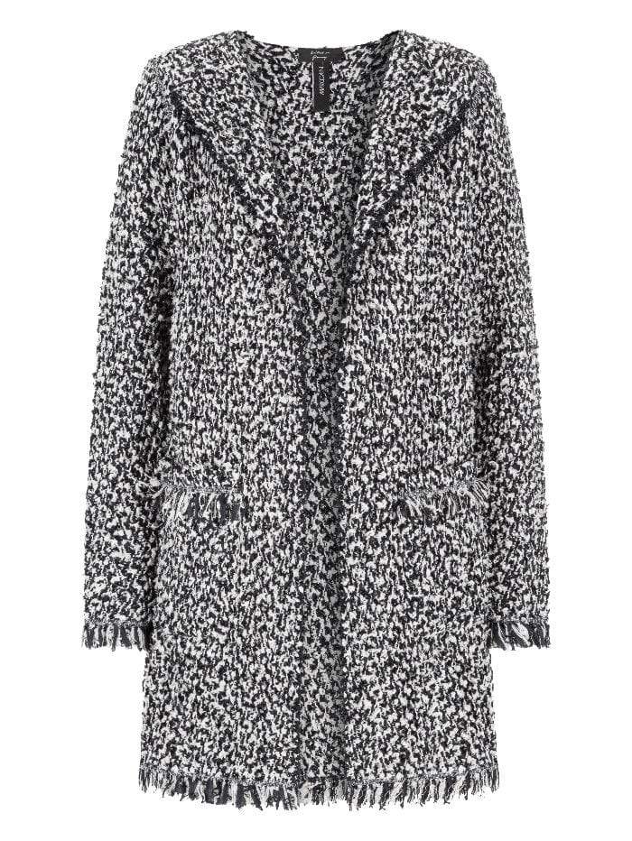 Marc Cain Collections Coats and Jackets Marc Cain Collections Navy Boucle Jacket QC 31.12 M10 395 izzi-of-baslow