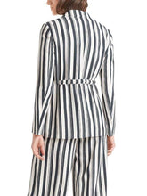 Marc Cain Collections Coats and Jackets Marc Cain Collections Navy Striped Jacket QC 34.21 W63 395 izzi-of-baslow