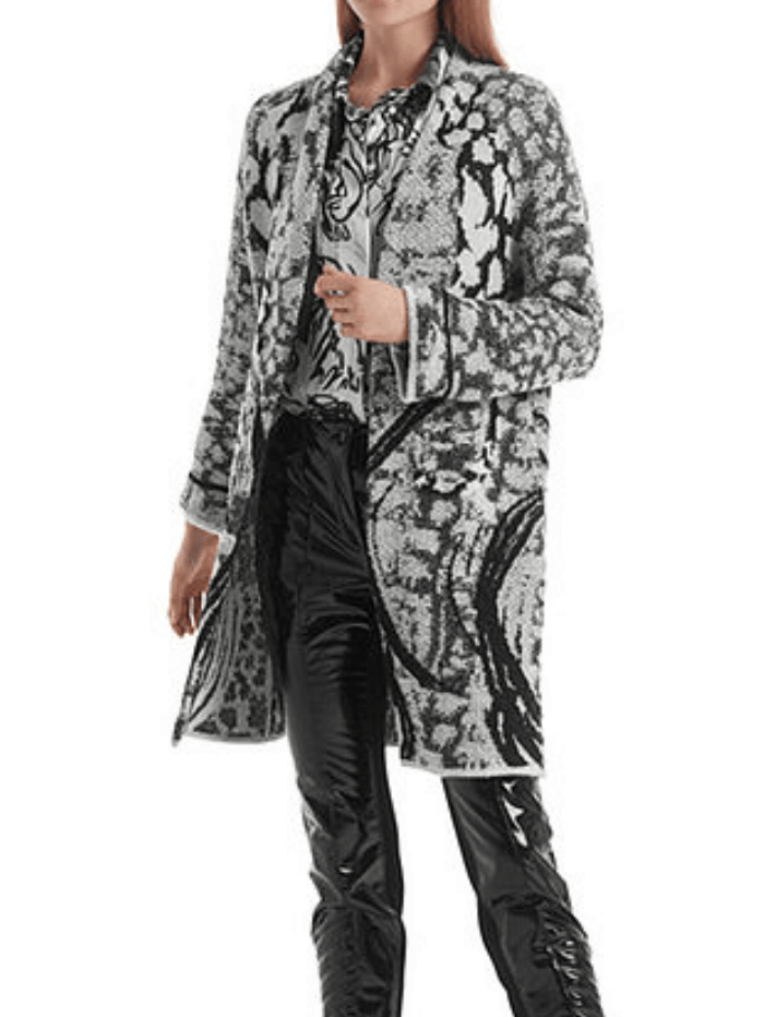 Marc Cain Collections Coats and Jackets Marc Cain Collections Patterned Knitted Cardigan RC 31.16 M09 COL 190 izzi-of-baslow