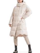 Marc Cain Collections Coats and Jackets Marc Cain Collections Quilted Down Long Coat Cream Coat RC 11.14 W65 COL 142 izzi-of-baslow