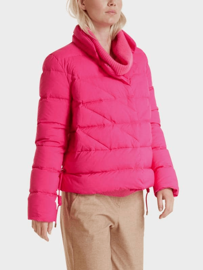 Marc Cain Collections Coats and Jackets Marc Cain Collections Quilted Down Super Pink Jacket SC 12.02 W52 COL 245 izzi-of-baslow