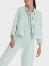 Marc Cain Collections Coats and Jackets Marc Cain Collections Soft Turquoise Denim Jacket SC 31.63 D69 COL 300 izzi-of-baslow