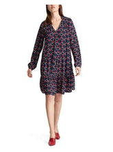 Marc Cain Collections Dresses Marc Cain Additions Heart Print Dress Space Blue MA 21.09 W09 izzi-of-baslow
