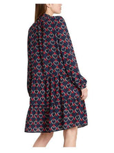 Marc Cain Collections Dresses Marc Cain Additions Heart Print Dress Space Blue MA 21.09 W09 izzi-of-baslow