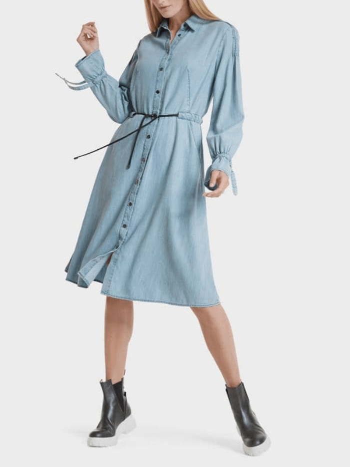 Marc Cain Collections Dresses Marc Cain Collections  Blue Denim Dress SC 21.29 D63 COL 351 izzi-of-baslow