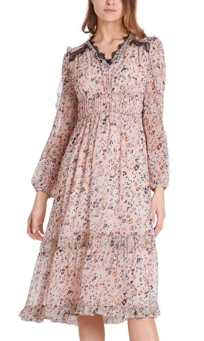 Marc Cain Collections Dresses Marc Cain Collections Dress with Floral Leopard Print PC 21.23 W21 izzi-of-baslow