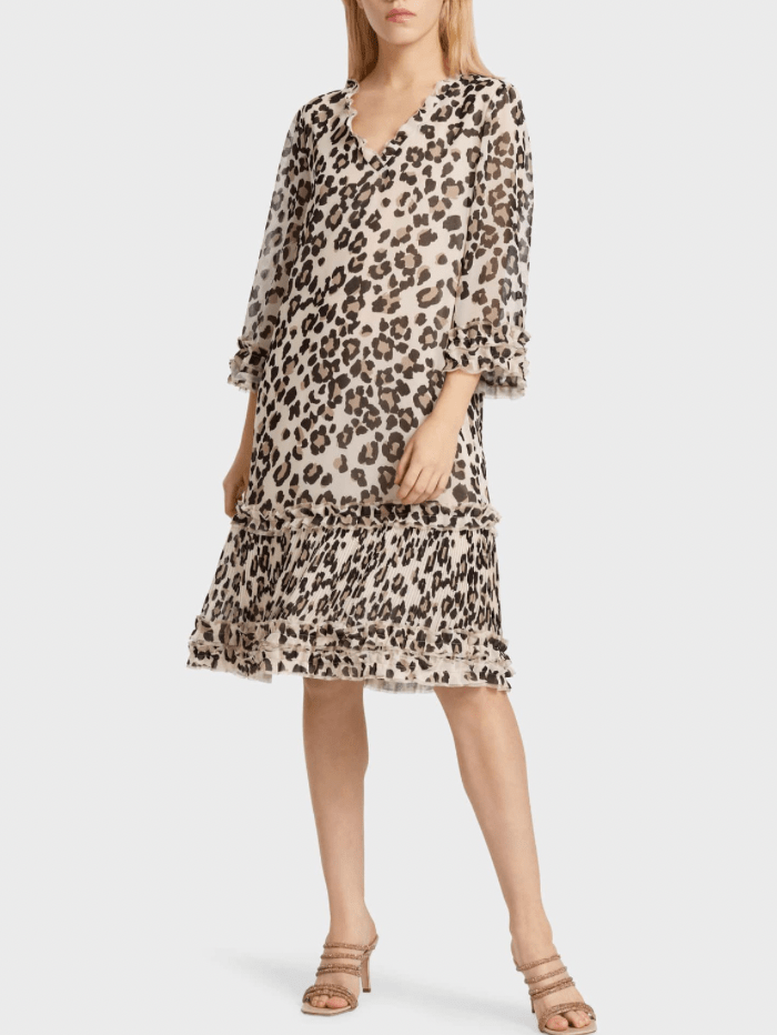 Marc Cain Collections Dresses Marc Cain Collections Leopard Printed Dress UC 21.60 W36 COL 900 izzi-of-baslow