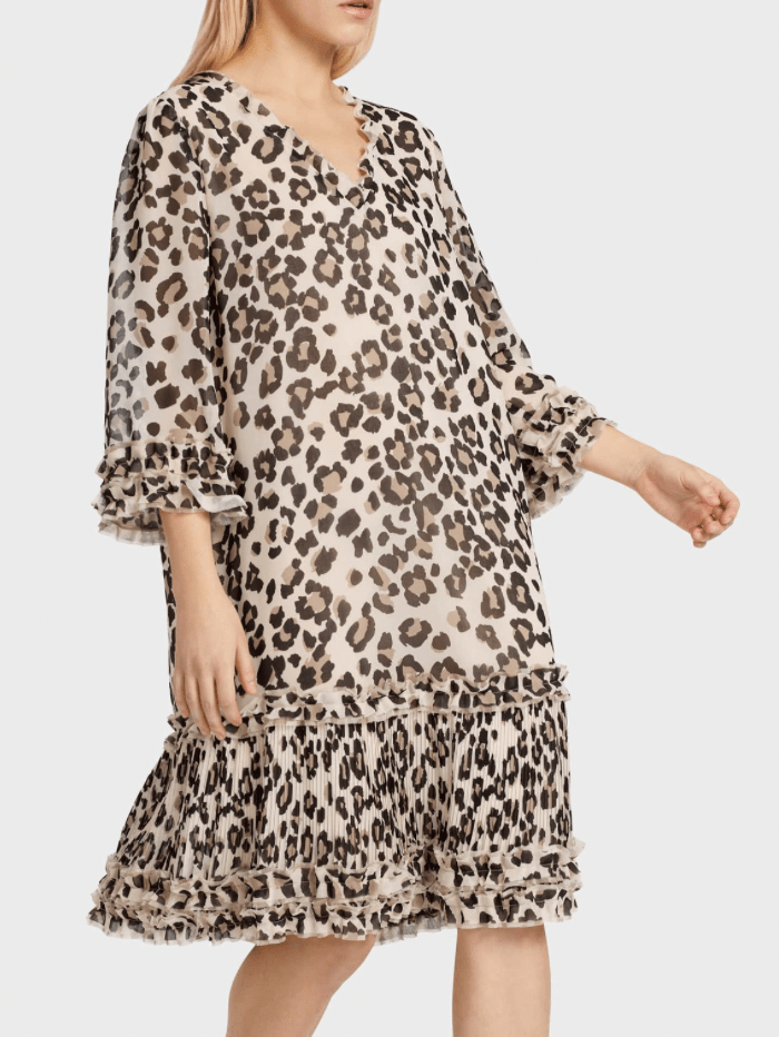 Marc Cain Collections Dresses Marc Cain Collections Leopard Printed Dress UC 21.60 W36 COL 900 izzi-of-baslow
