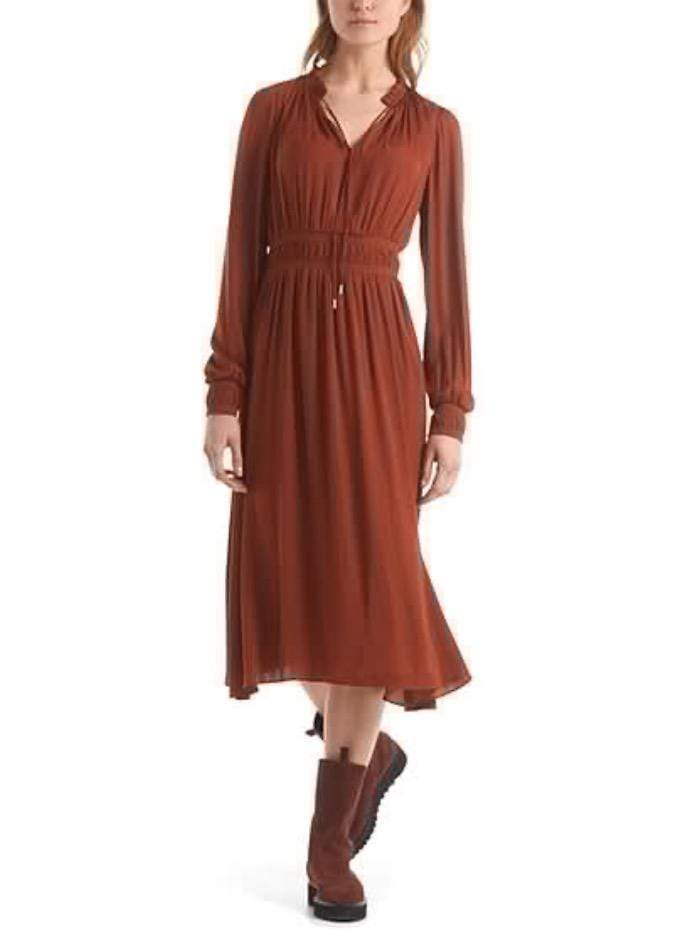 Marc Cain Collections Dresses Marc Cain Collections Mahogany Maxi Dress RC 21.19 W19 COL 488 izzi-of-baslow