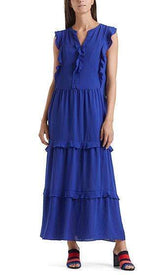 Marc Cain Collections Dresses Marc Cain Collections Maxi dress with feminine flounces NC 21.60 W30 izzi-of-baslow
