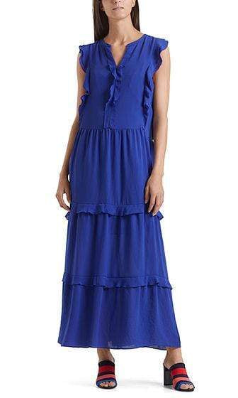 Marc Cain Collections Dresses Marc Cain Collections Maxi dress with feminine flounces NC 21.60 W30 izzi-of-baslow
