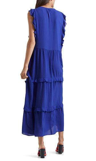 Marc Cain Collections Dresses Marc Cain Collections Maxi dress with feminine flounces NC 21.60 W30 izzi-of-baslow