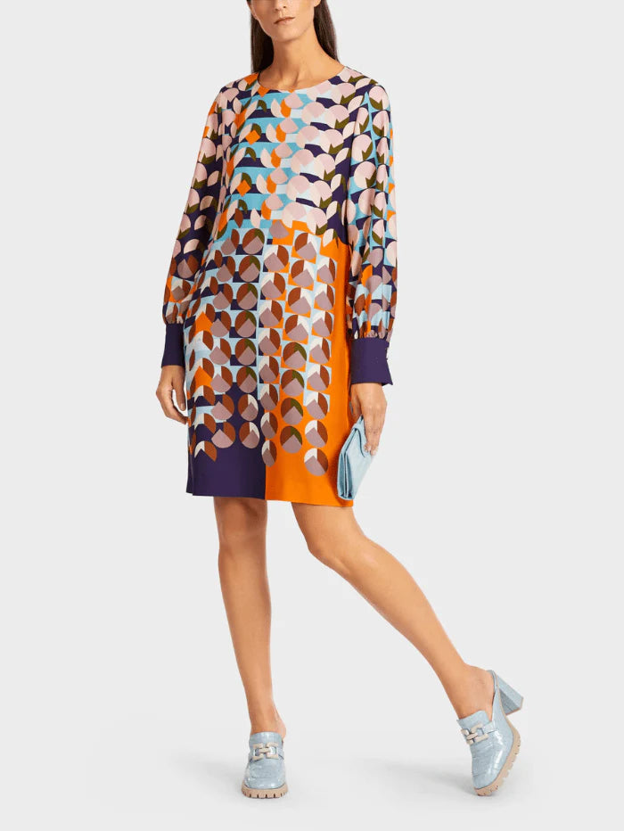 Marc Cain Collections Dresses Marc Cain Collections Multi Geometric Dress UC 21.13 W02 COL 749 izzi-of-baslow