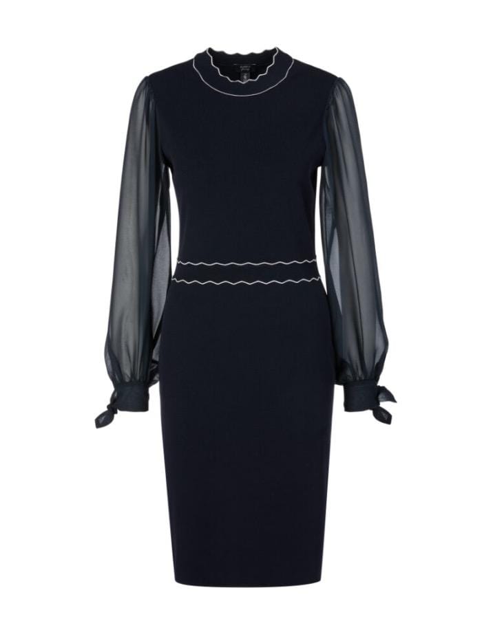 Marc Cain Collections Dresses Marc Cain Collections Navy Knitted Dress QC 21.16 M21 395 izzi-of-baslow