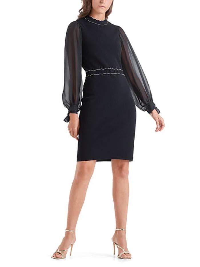 Marc Cain Collections Dresses Marc Cain Collections Navy Knitted Dress QC 21.16 M21 395 izzi-of-baslow
