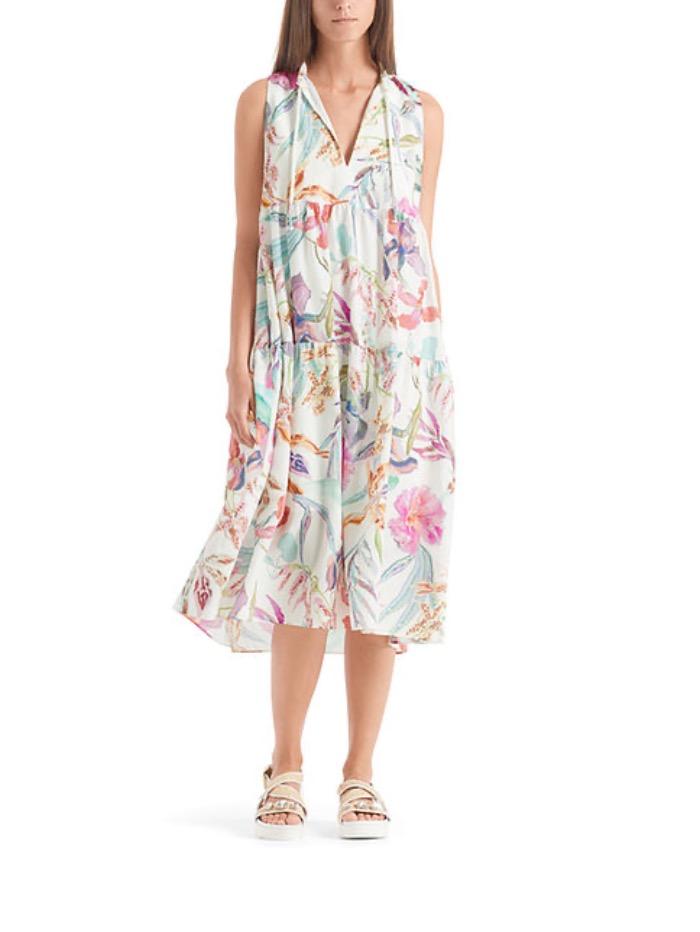 Marc Cain Collections Dresses Marc Cain Collections Pretty Floral Printed Maxi Dress QC 21.56 W73 702 y izzi-of-baslow