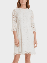 Marc Cain Collections Dresses Marc Cain Collections White Floral Broderie Anglaise Dress SC 21.51 W16 110 izzi-of-baslow