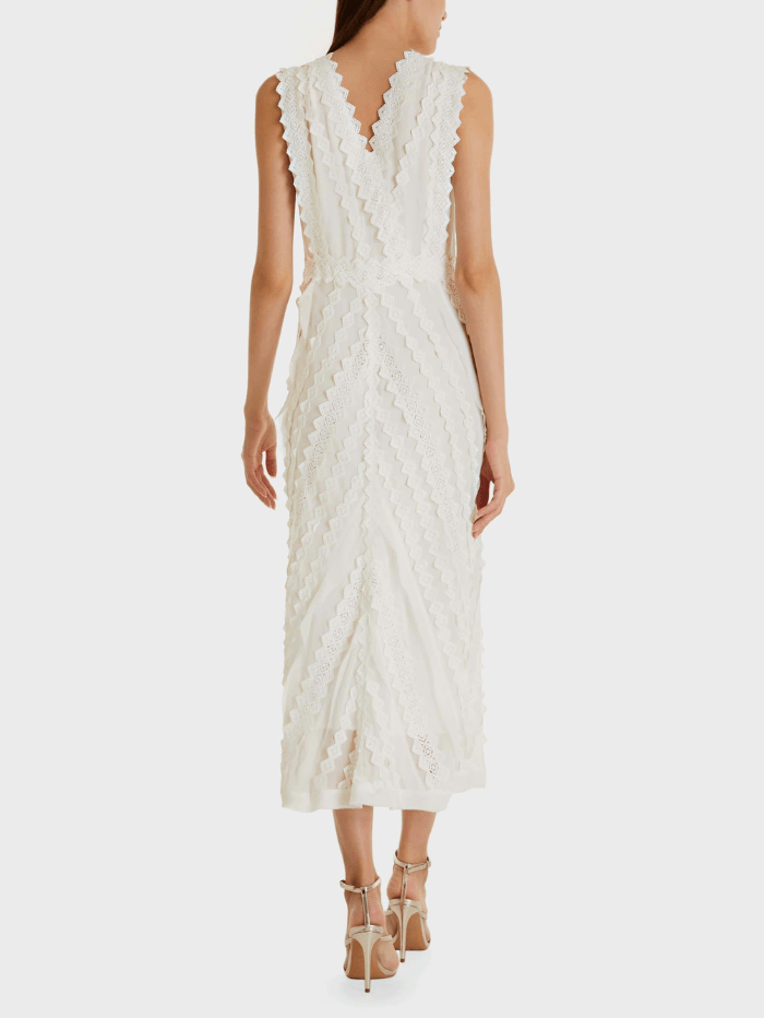 Marc Cain Collections Dresses Marc Cain Collections White Lace Maxi Dress SC 21.59 W87 COL 110 izzi-of-baslow