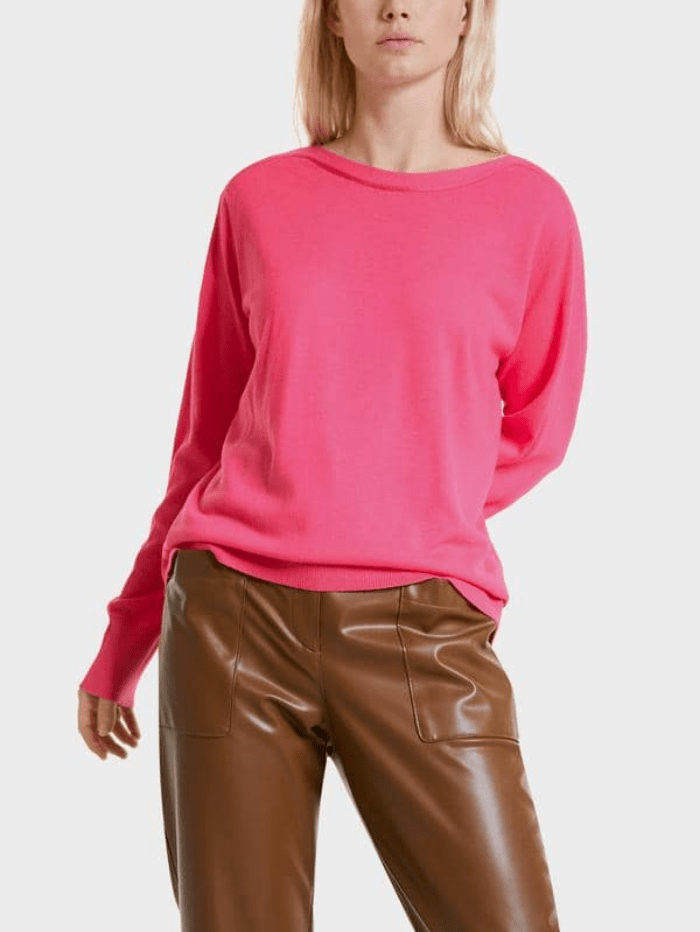 Marc Cain Collections Jumper Marc Cain Collections Fine Knit Pink Jumper SC 41.06 M50 COL 245 izzi-of-baslow