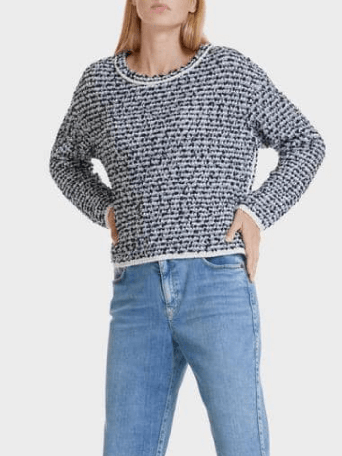 Marc Cain Collections Knitwear Marc Cain Collections Blue Knitted Jumper SC 41.18 M11 COL 306 izzi-of-baslow
