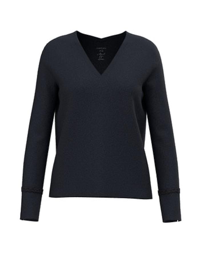 Marc Cain Collections Knitwear Marc Cain Collections Navy Fine Knit Sweater RC 41.13 M53 COL 395 izzi-of-baslow