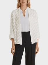 Marc Cain Collections Knitwear Marc Cain Collections Off White Fringed Knitted Cardigan SC 31.19 M14 COL 110 izzi-of-baslow