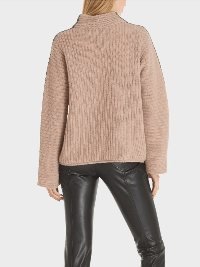 Marc Cain Collections Knitwear Marc Cain Collections Pink Two Tone Knitted Jumper TC 41.53 M34 COL 626 izzi-of-baslow