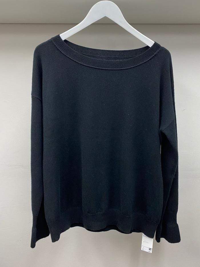Marc Cain Collections Knitwear Marc Cain Collections Round Necked Jumper Black MC 41.38 M81 900 izzi-of-baslow