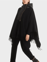 Marc Cain Collections Knitwear One Size Marc Cain Collections Black Cape With Hood TC 14.02 W74 COL 900 izzi-of-baslow