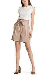 Marc Cain Collections Shorts 1 Marc Cain High-Waist Shorts in Fun Suede NC 83.03 J20 624 izzi-of-baslow