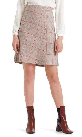 Marc Cain Collections Skirts Marc Cain Collections Checked Skirt in Wool Blend 652 PC 71.50 J39 izzi-of-baslow