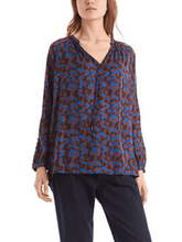 Marc Cain Collections Tops 1 / 488 Marc Cain Collections Flowing Satin Printed Blouse RC 51.06 W75 COL 488 izzi-of-baslow