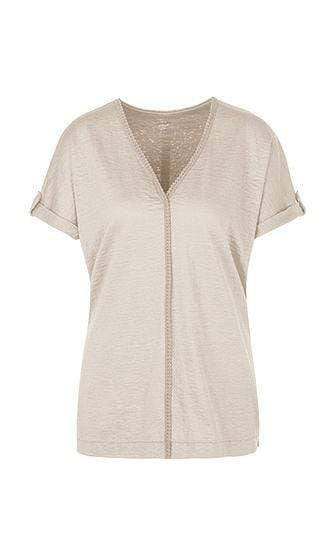 Marc Cain Collections Tops 1 Marc Cain Feminine T-shirt in linen blend NC 48.46 J54 izzi-of-baslow