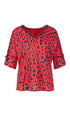 Marc Cain Collections Tops 1 Marc Cain Leo print and broderie anglaise T-shirt NC 48.36 J77 izzi-of-baslow