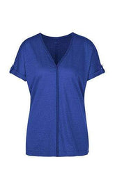 Marc Cain Collections Tops 2 Marc Cain Collections Feminine T-shirt in linen blend NC 48.46 J54 izzi-of-baslow