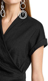 Marc Cain Collections Tops Marc Cain Blouse-style top in linen blend LC 56.03 W47 izzi-of-baslow